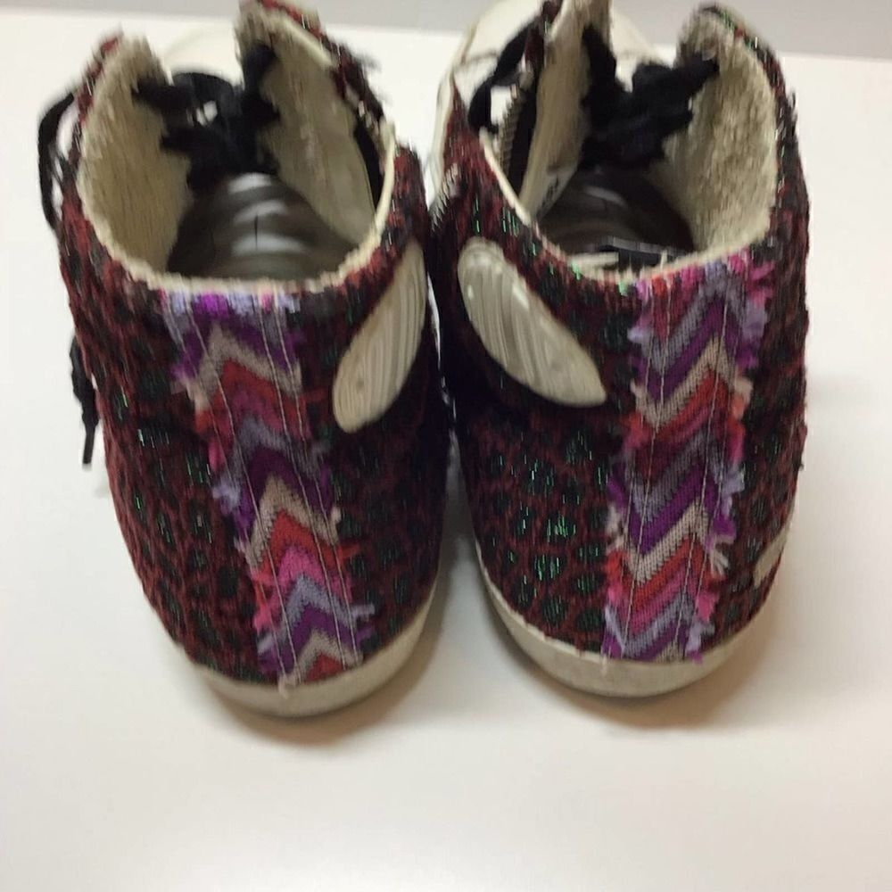 Golden Goose Francy Limited Edition High Top Sneakers Red Green EU 40‎ US 9 - Picture 17 of 17